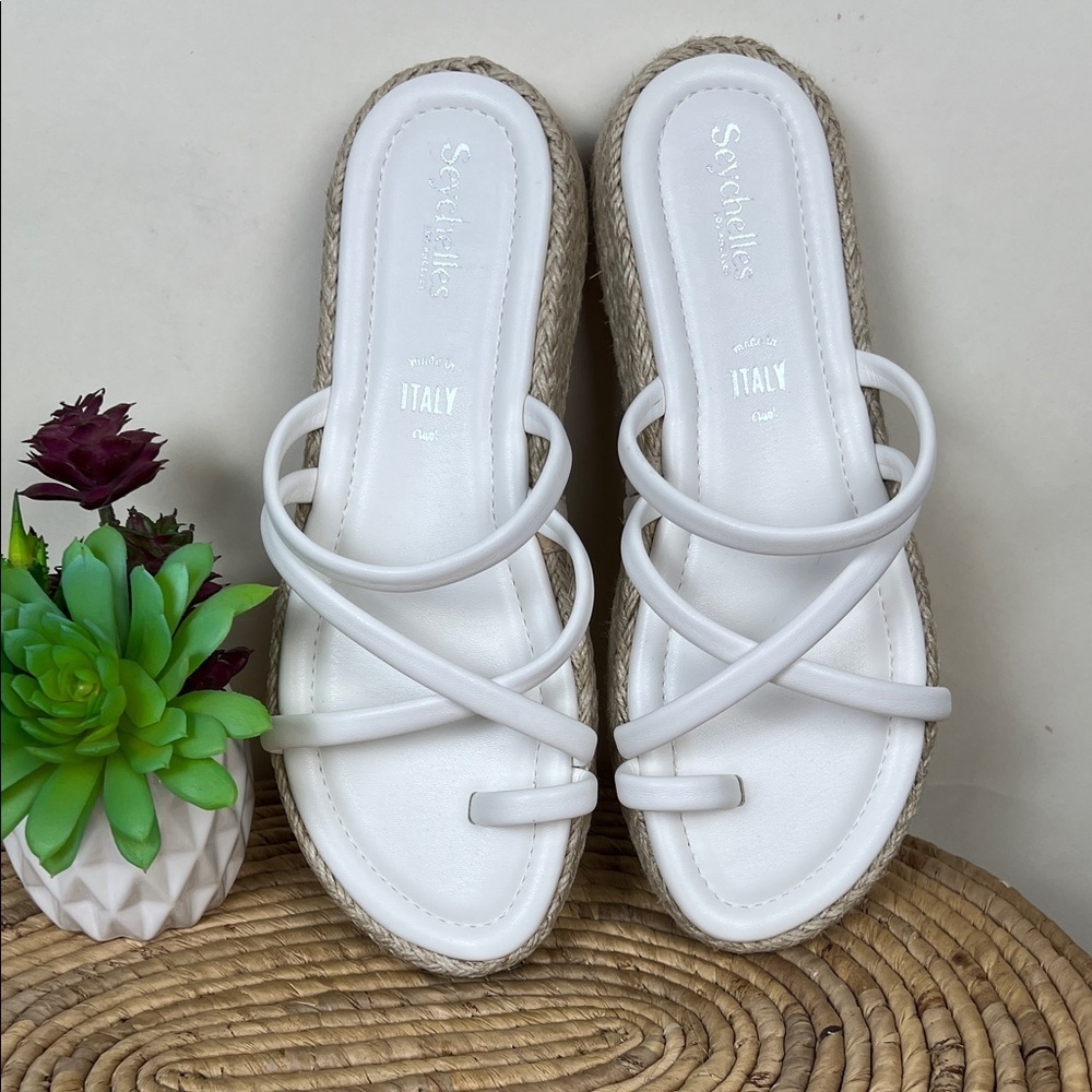 Seychelles• Rule The World Sandals White 9.5 Platform Espadrille